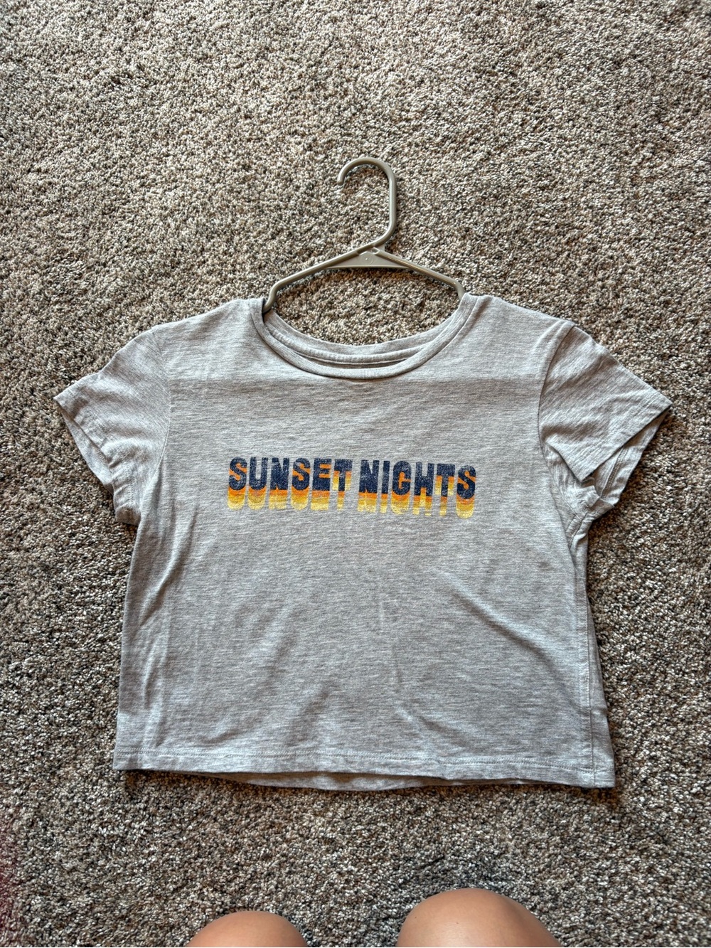 aerie Soft Heather Gray Logo Tee